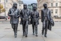 Statues of the Beatles band members